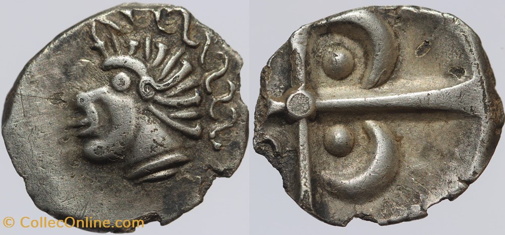 monnaies antiques av jc ap celtes volques arecomiques drachme a la tete negroide