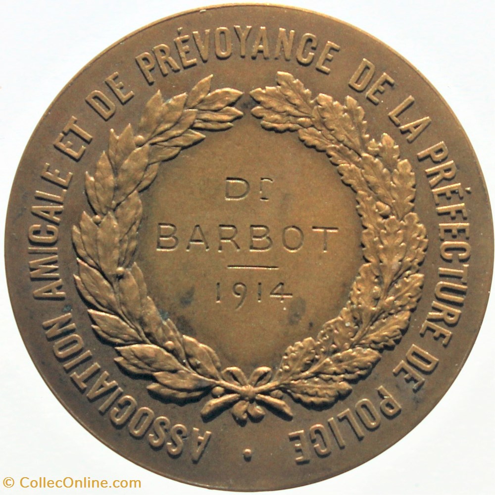 1914 - Récompense Dr. Barbot 4 medailles france 1914 recompense dr barbot