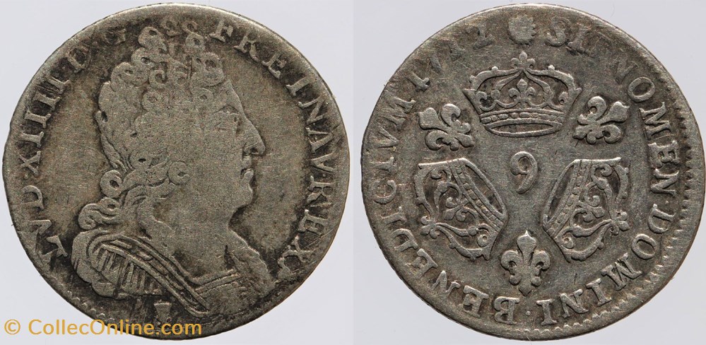 monnaies europe medievale france royales dy 1571 louis xiv 1 10 ecu 1712 nantes