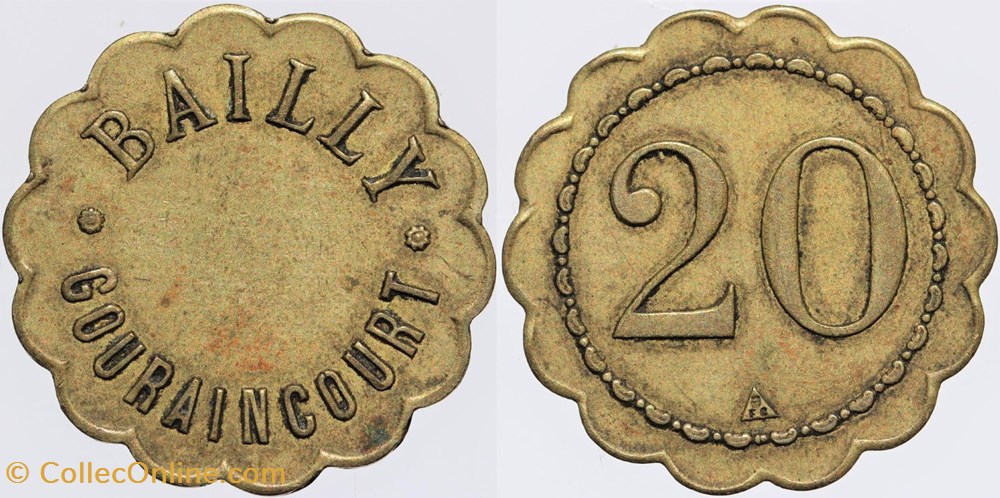 54 - Longwy - Bailly - 20 centimes monnaies monde france 54 longwy bailly 20 centimes