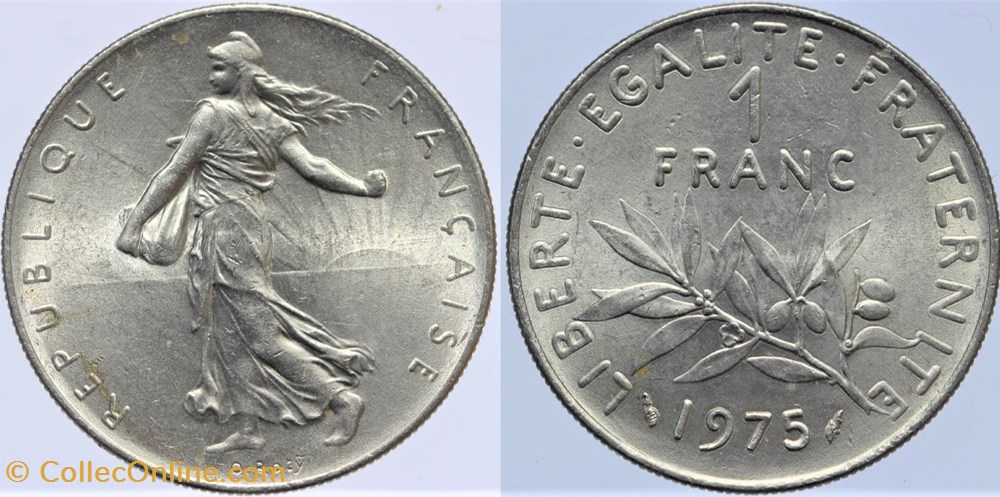 monnaies monde france f 226 roty 1 fr 1975