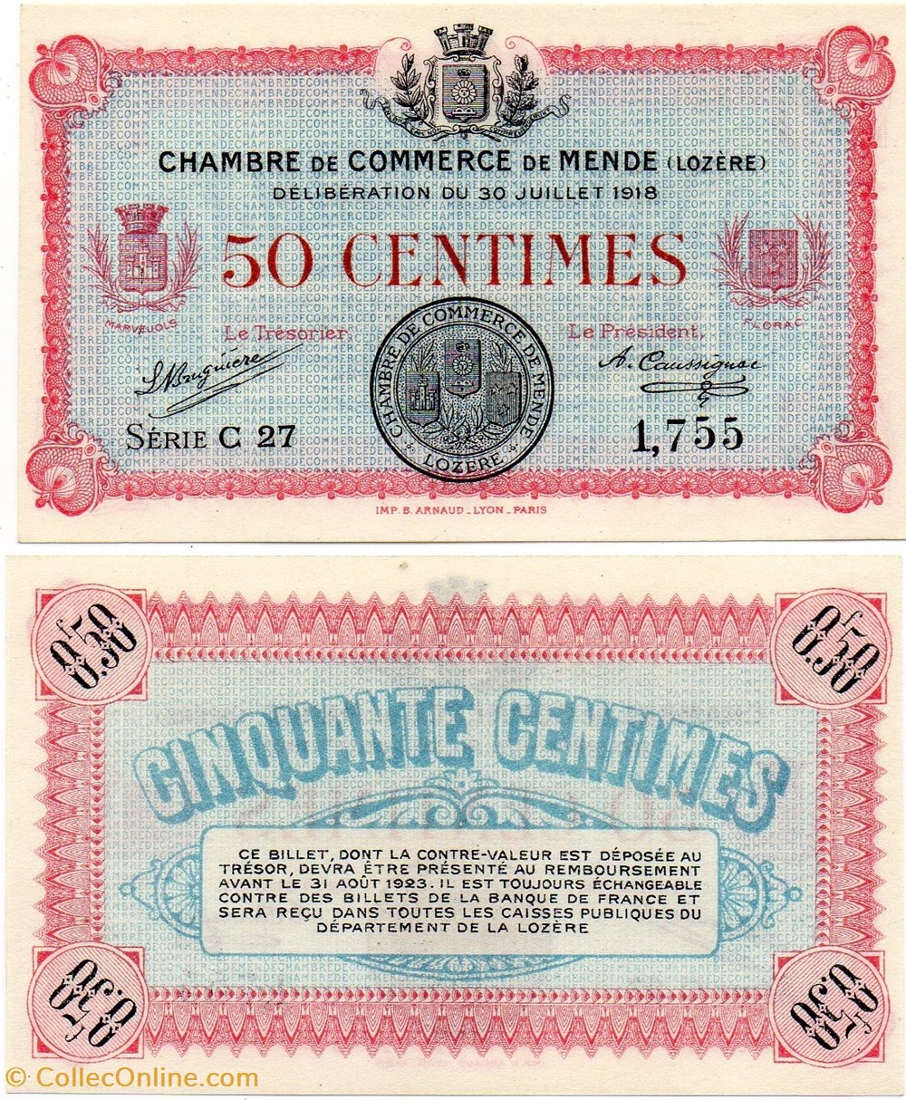 billets europe france 50 cent c c m serie c27