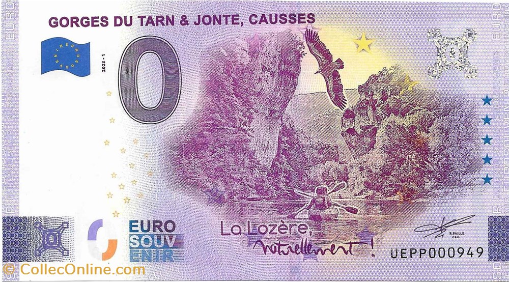 billets europe france 0 euro souvenir gorges du tarn jonte causses