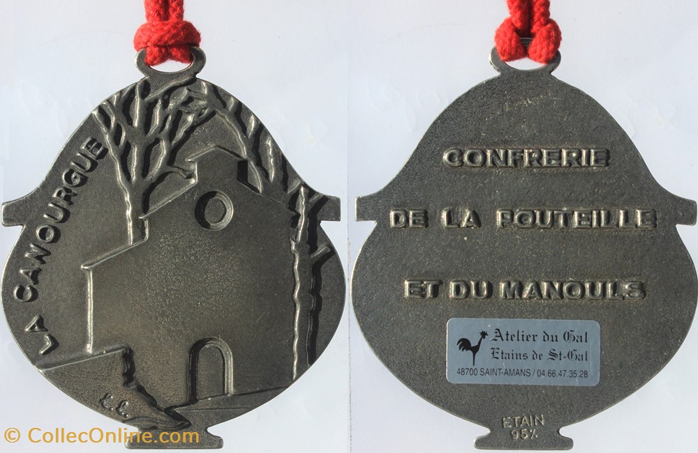 2010 (vers) - Médaille de la Confrérie de la Pouteille et du Manouls medailles france 2010 vers medaille de la confrerie de la pouteille et du manouls