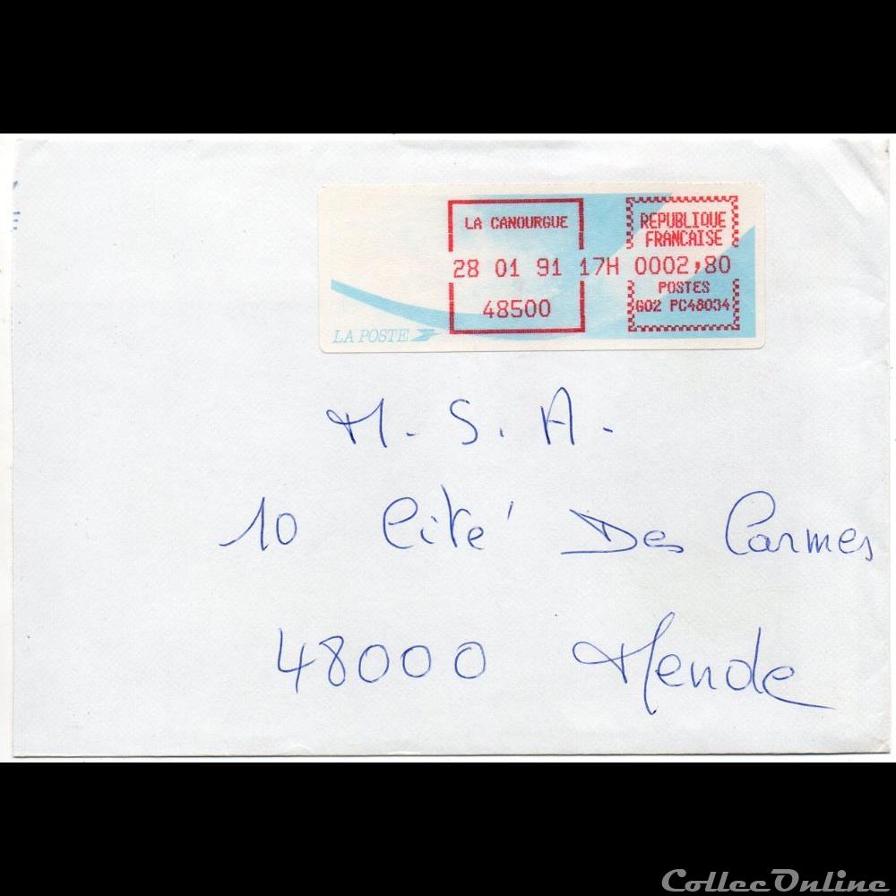 marque postale europe france 1991 vignette affranchissement
