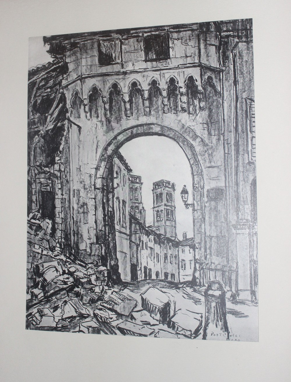 Ruines de Guerre, D. Putman Brinley, 1919 art antiquites estampes gravures ruines de guerre d putman brinley 1919