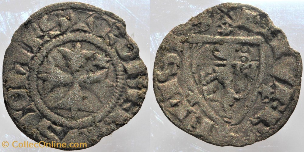 monnaies europe medievale france feodales nivernais robert de dampierre obole