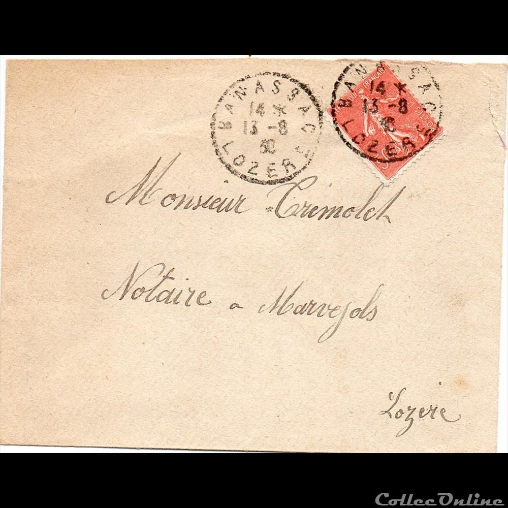 1930 - Cachets type B4 marque postale europe france 1930 cachets type b4