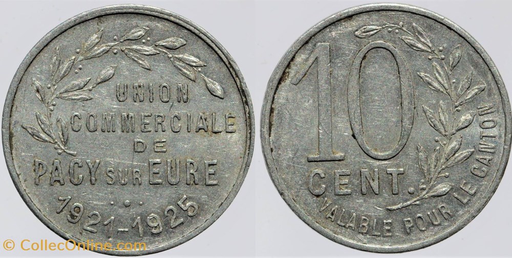 27 - Pacy-Sur-Eure - 10 centimes monnaies monde france 27 pacy sur eure 10 centimes