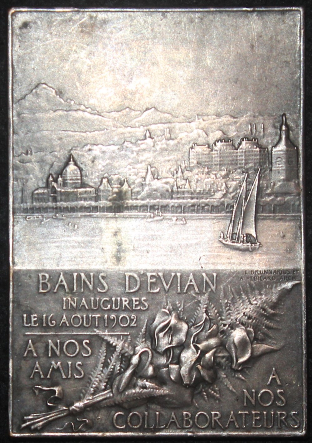 medailles france medaille plaquette source cachat evian inauguration 1902