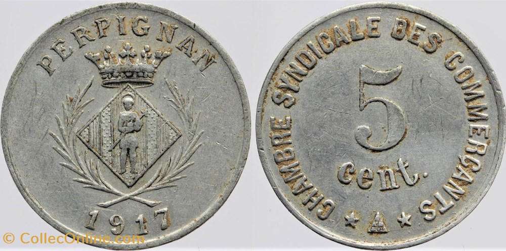 66 - Perpignan - C.S.C., 1917 monnaies monde france 66 perpignan c s c 1917