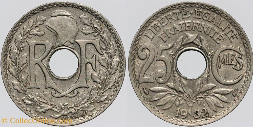 F-171 - Lindauer - 25 c. - 1932 monnaies monde france f 171 lindauer 25 c 1932