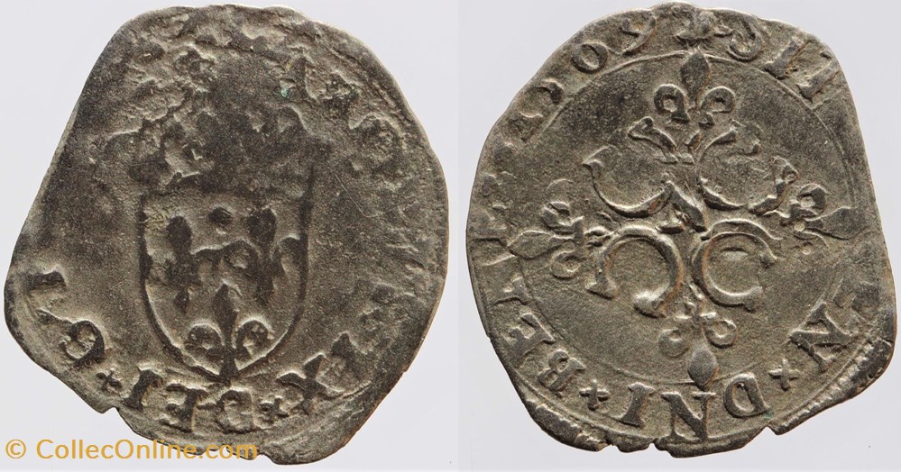 Dy 1083 - Charles IX - Sol - 1569, Montpellier monnaies europe medievale france royales dy 1083 charles ix sol 1569 montpellier