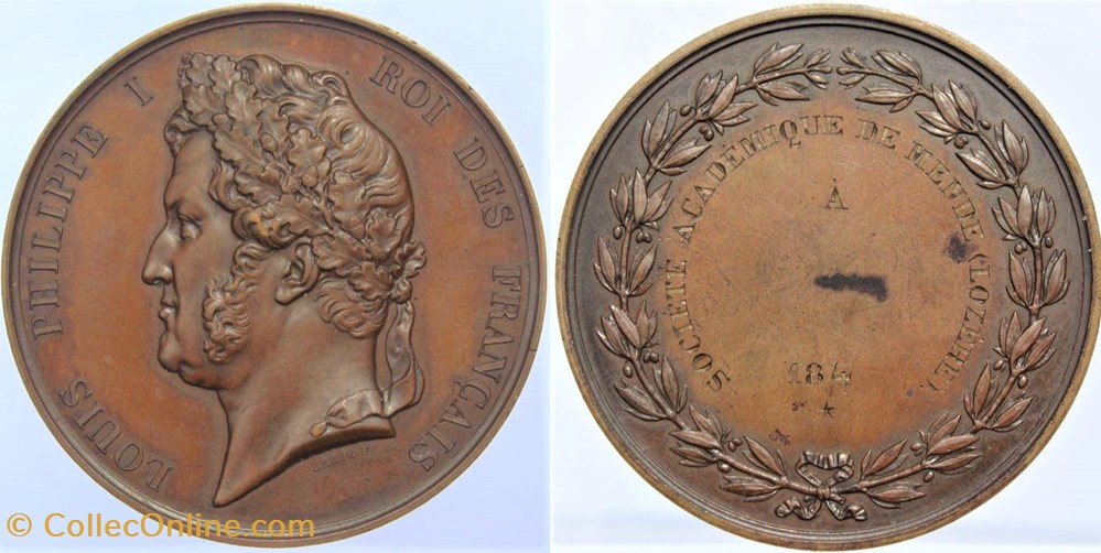 medailles france 1840 societe academique de mende