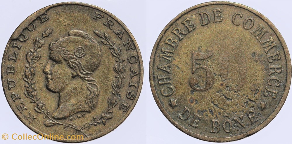 Algérie - Bone - 50 centimes monnaies colonies francaises algerie bone 50 centimes