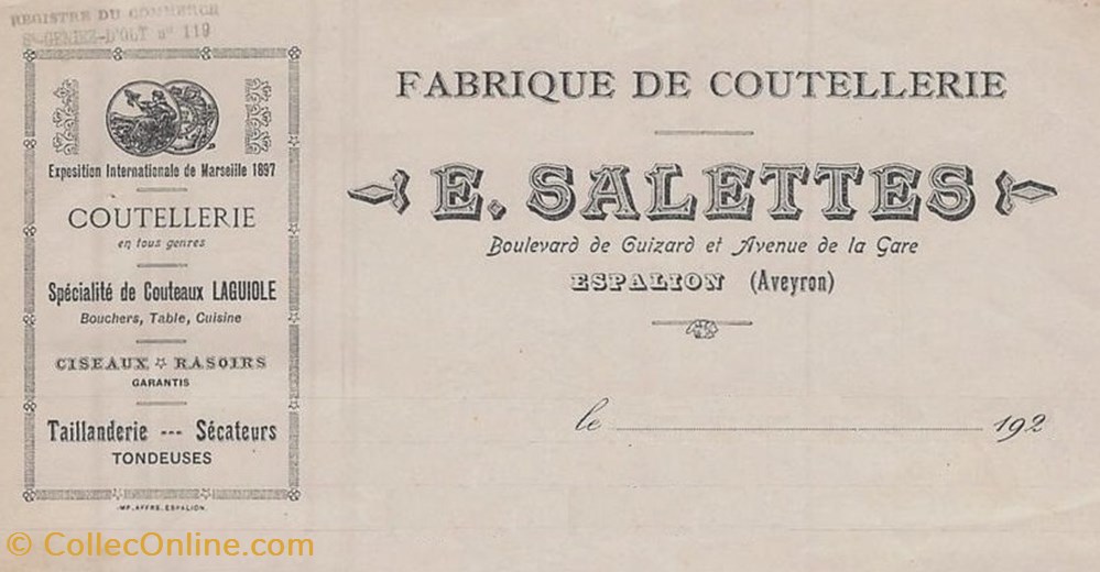 Laguiole Salettes de mariage 5 couteaux regionaux laguiole salettes de mariage