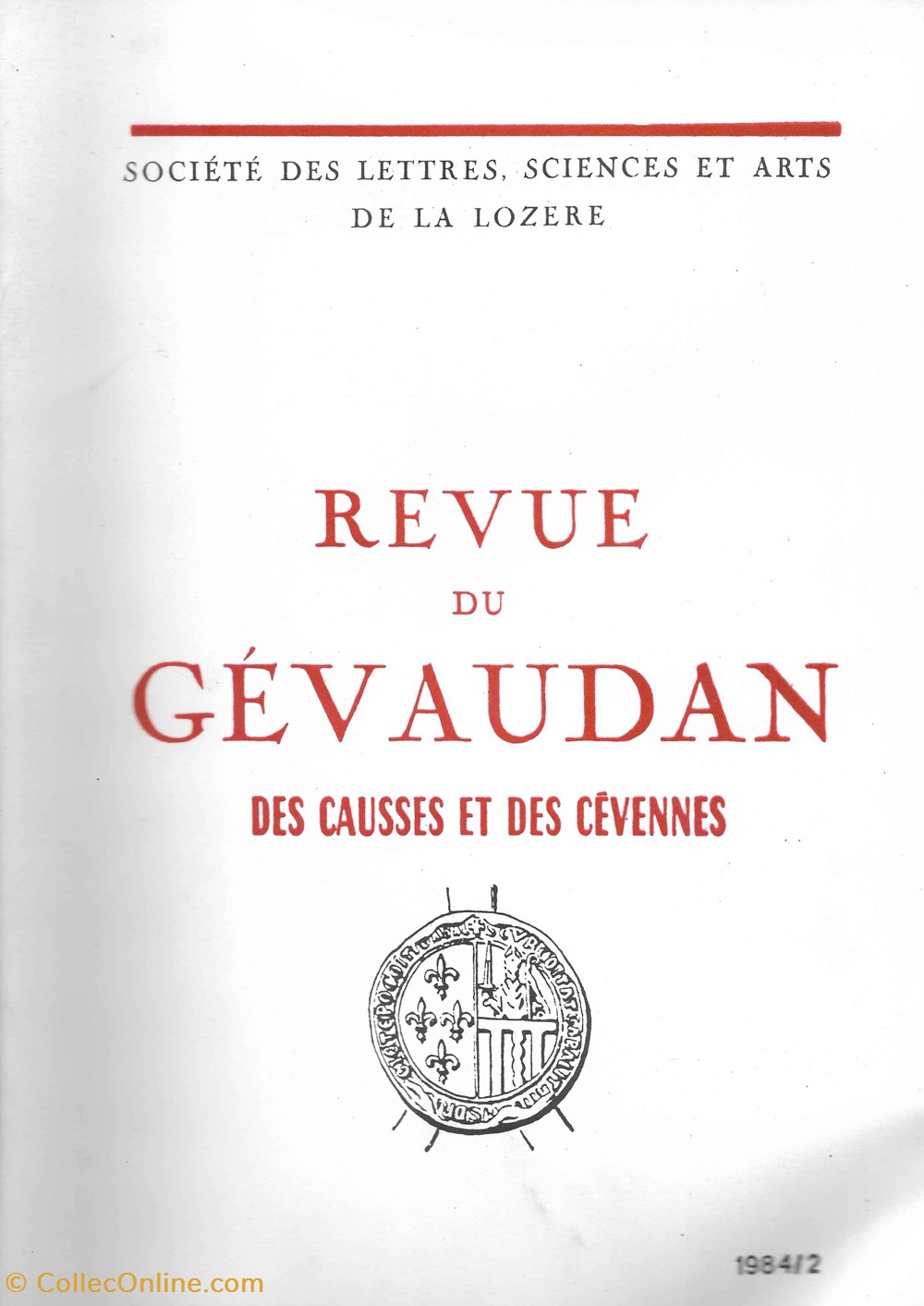 1984 - Revue du Gévaudan des Causses et des Cévennes livres bd revues 1984 revue du gevaudan des causses et des cevennes