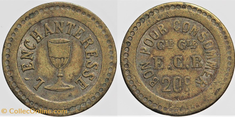 Jeton à consommer - 20 centimes monnaies monde france jeton a consommer 20 centimes