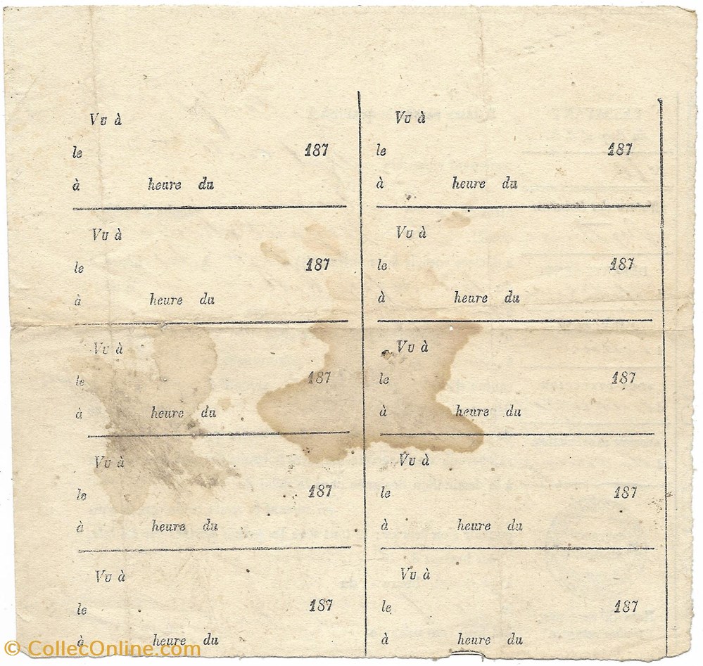 1878 - Passavant pour du vin, la Canourgue documents anciens autres 1878 passavant pour du vin la canourgue