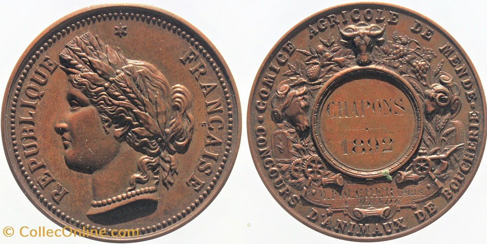 1892 - Chapons medailles france 1892 chapons