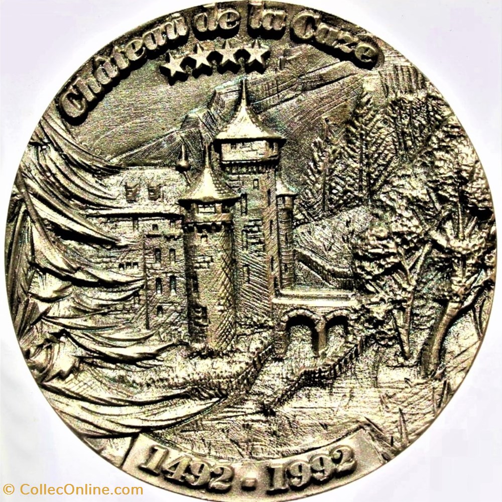 1992 - Château de la Caze 2 medailles france 1992 chateau de la caze