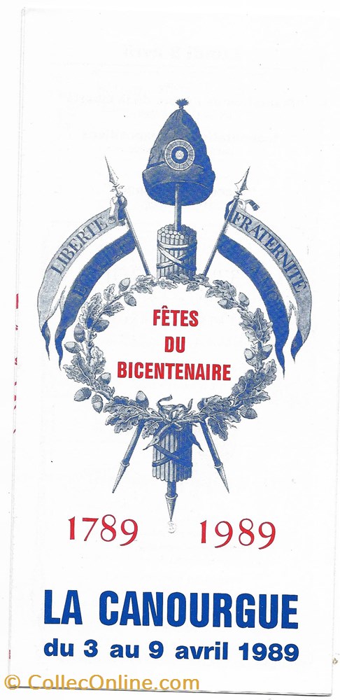 1989 - Dépliant Bicentenaire Révolution documents anciens programmes 1989 depliant bicentenaire revolution