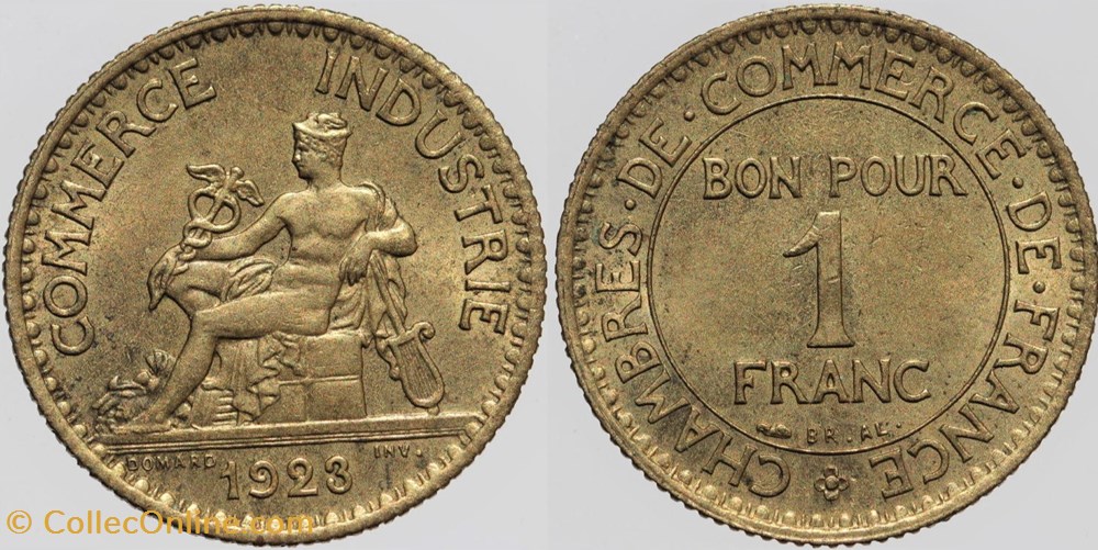 F-218 - Domard - 1 fr. - 1923 monnaies monde france f 218 domard 1 fr 1923