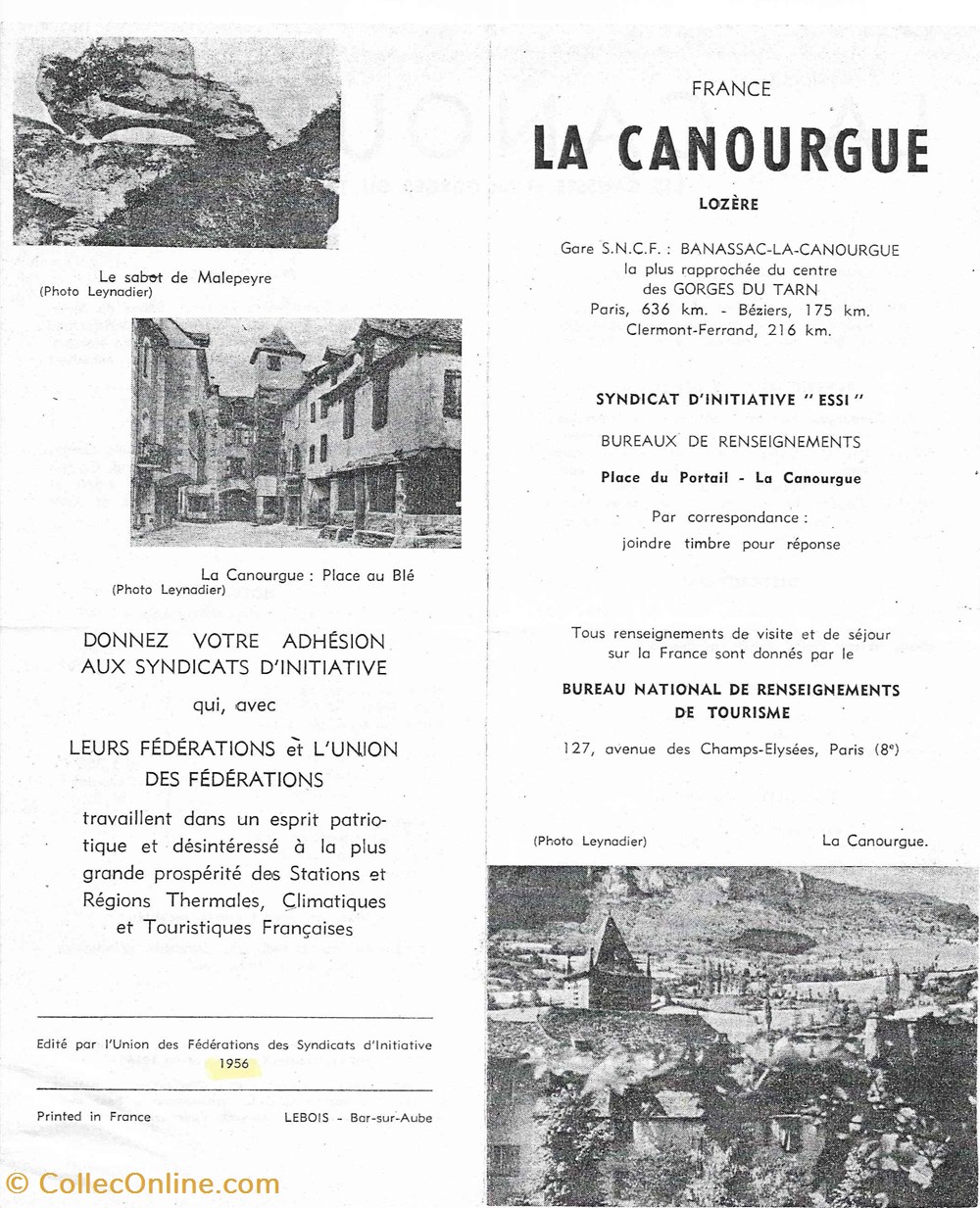 1956 - Dépliant documents anciens autres 1956 depliant