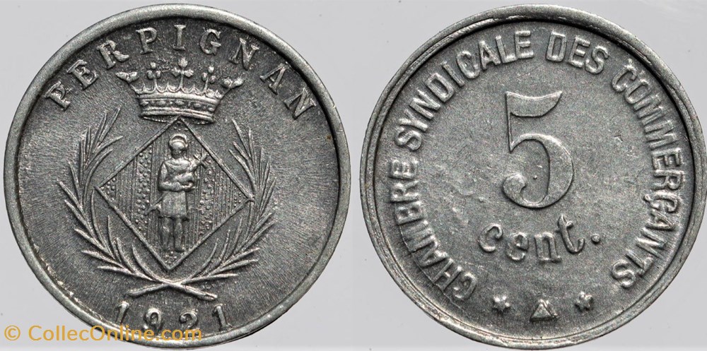 66 - Perpignan - C.S.C., 1921 monnaies monde france 66 perpignan c s c 1921