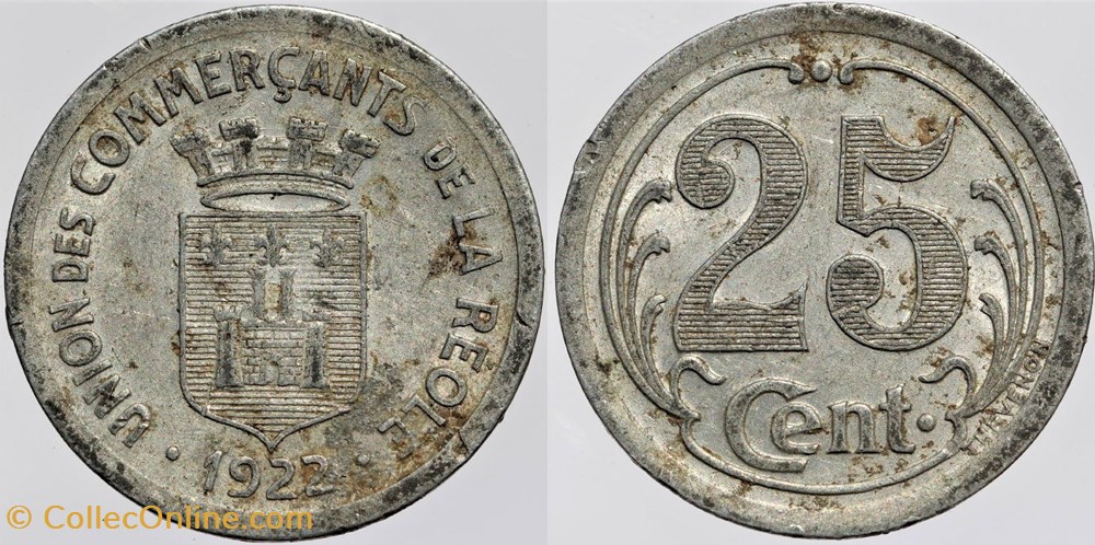 33 - La Réole - 25 centimes monnaies monde france 33 la reole 25 centimes
