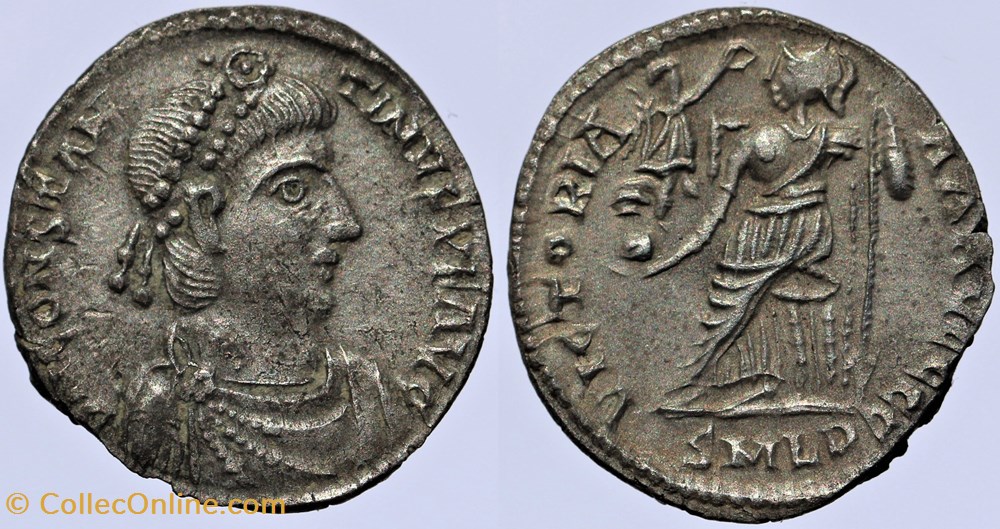 Constantin III - Silique, Lyon (407 à 411) monnaies antiques romaines imperiales et republicaines constantin iii silique lyon 407 a 411