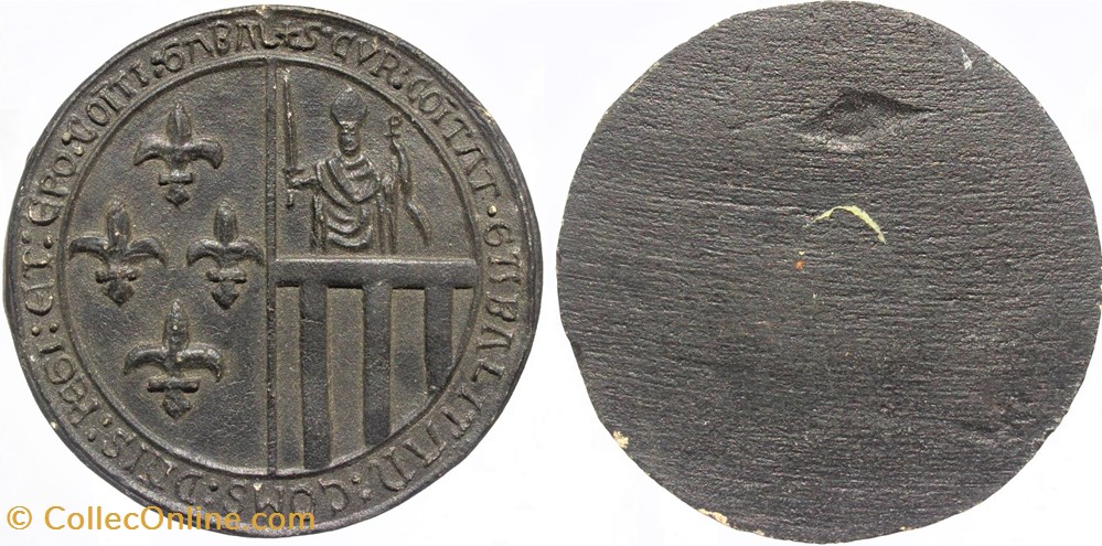 1310 - Sceau de la cour commune du Gévaudan medailles france 1310 sceau de la cour commune du gevaudan