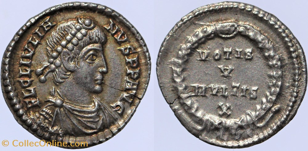 Julien II - Silique, Lyon (360 à 363) monnaies antiques romaines imperiales et republicaines julien ii silique lyon 360 a 363