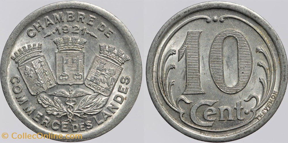 40 - Landes - 10 centimes monnaies monde france 40 landes 10 centimes