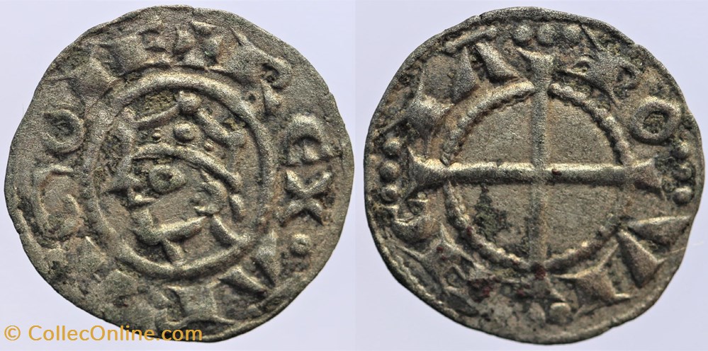 Provence - Alphonse II - Obole monnaies france feodales provence alphonse ii obole