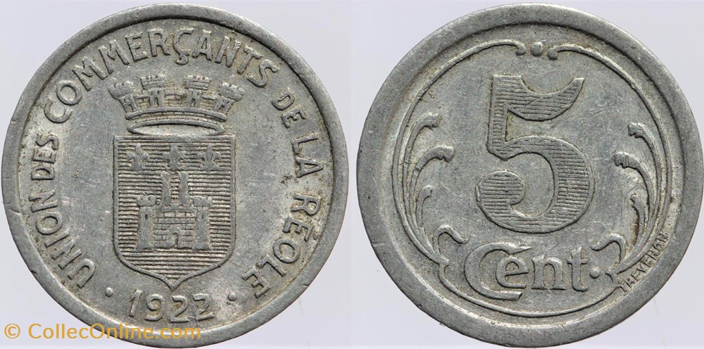 33 - La Réole - 5 centimes monnaies monde france 33 la reole 5 centimes