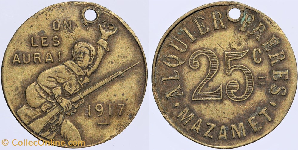 81 - Mazamet - 25 centimes monnaies monde france 81 mazamet 25 centimes