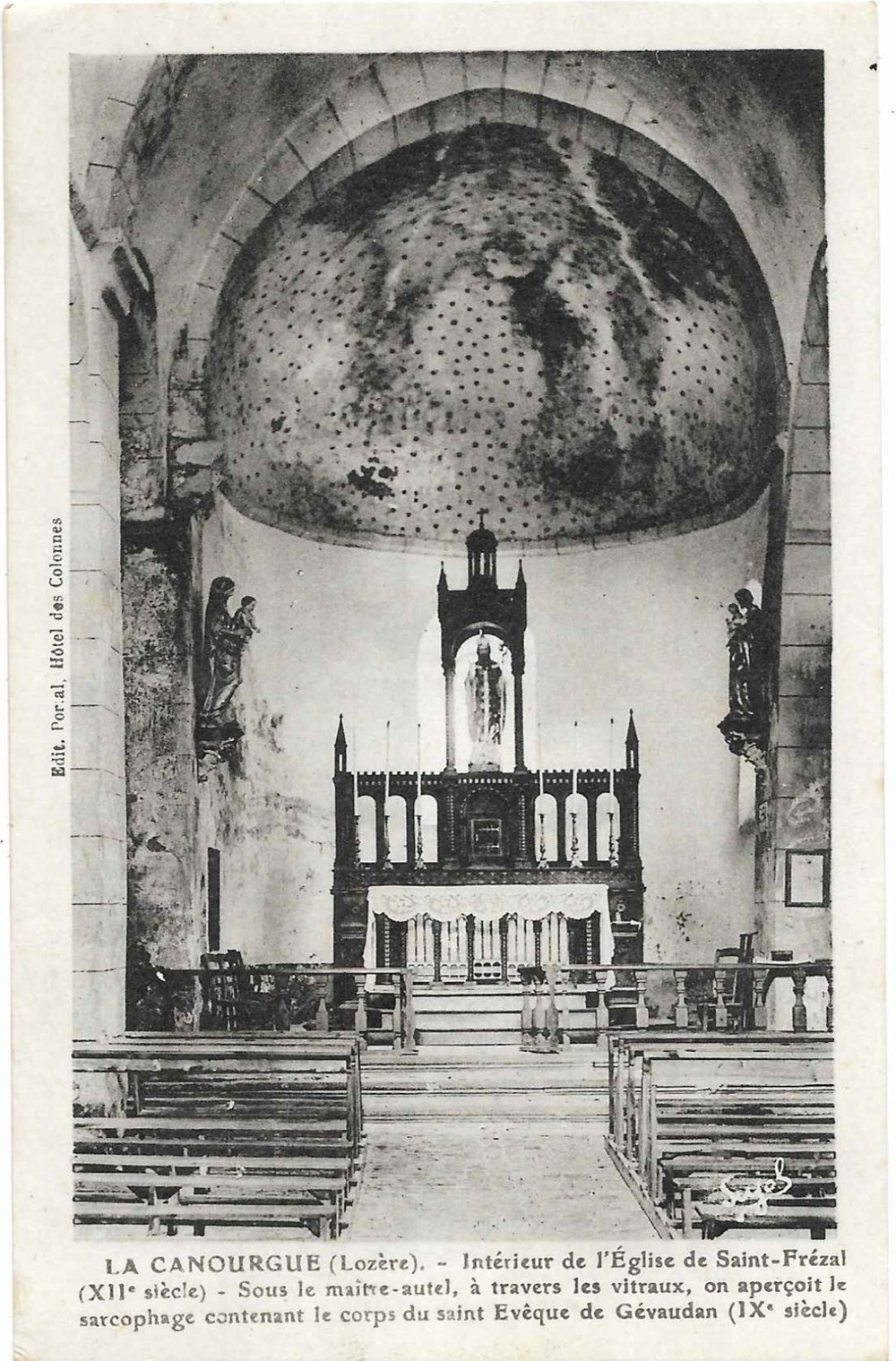 cartes postales europe france c14 interieur de eglise de saint frezal