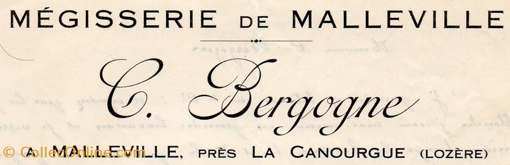 documents anciens factures commerciaux bergogne casimir 1923