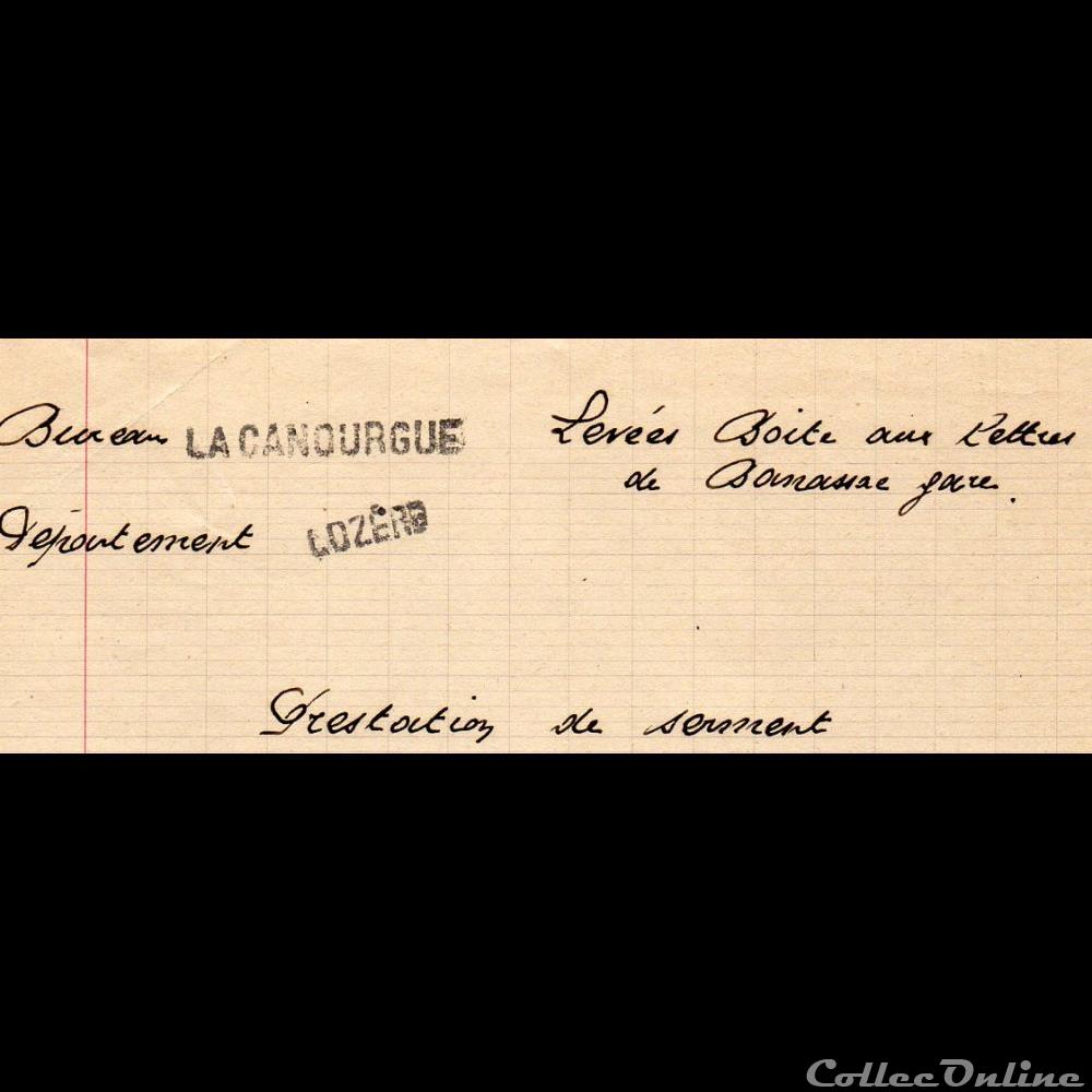 marque postale europe france 1951 prestation de serment