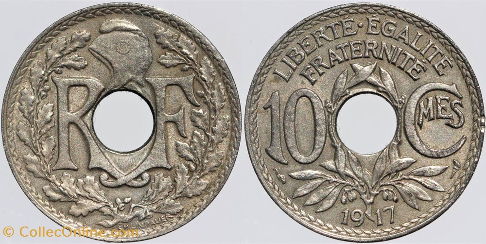 F-138 - Lindauer - 10 c. - 1917 monnaies monde france f 138 lindauer 10 c 1917