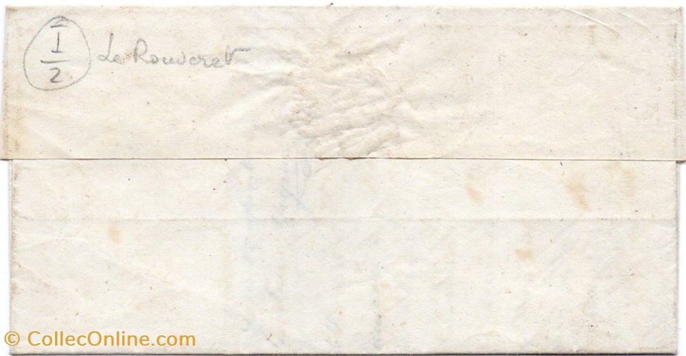documents anciens marques postales europe 1842 cachet type 13 timbre i 2