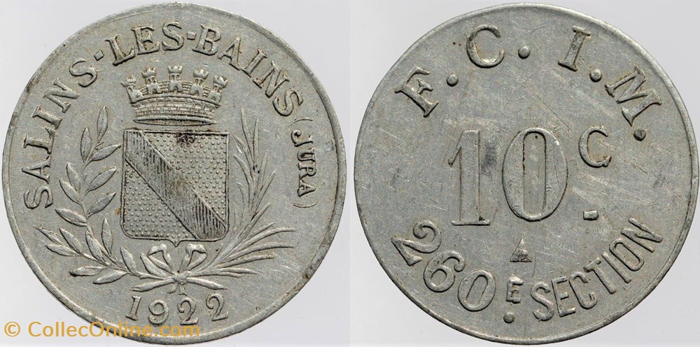 39 - Salin-les-Bains - 10 centimes monnaies monde france 39 salin les bains 10 centimes