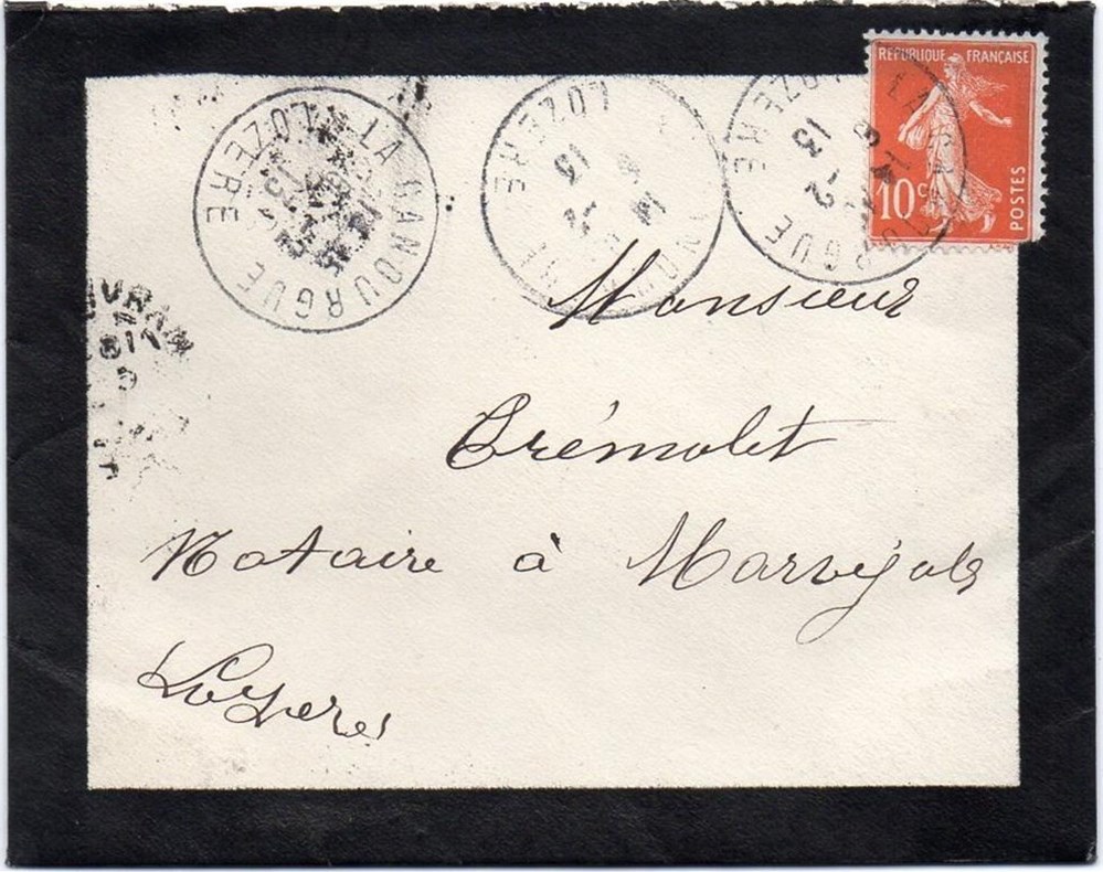 1913 - Cachets type A4 documents anciens marques postales europe 1913 cachets type a4