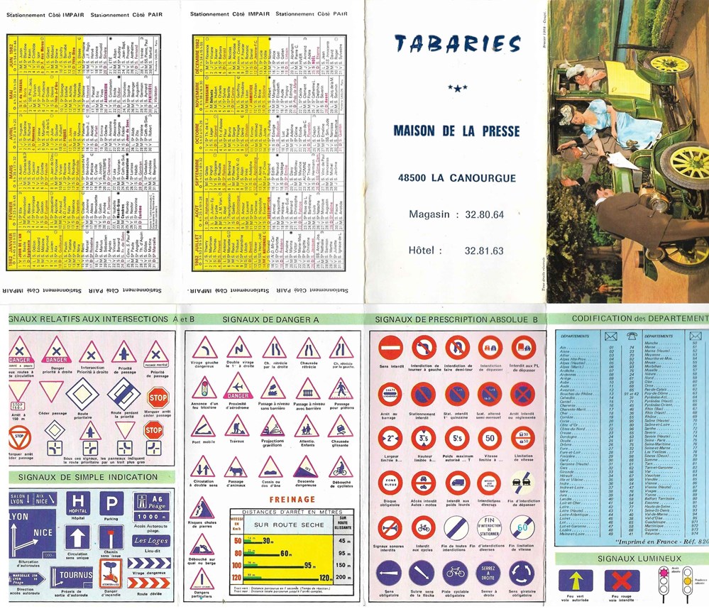 1982 - Calendrier documents anciens calendriers 1982 calendrier