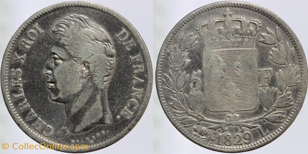 F-311 - Charles X - 5 francs - 1829 Bayonne monnaies monde france f 311 charles x 5 francs 1829 bayonne