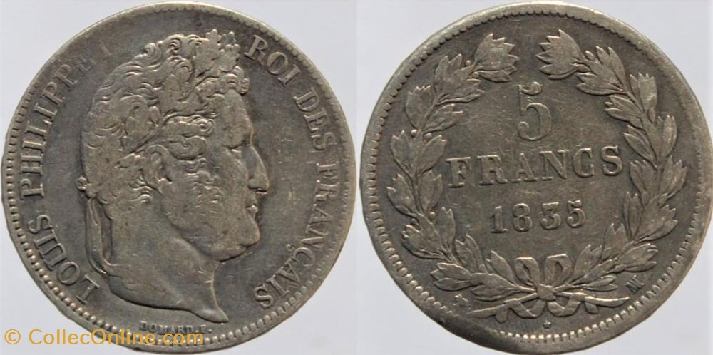 F-324 - Louis Philippe I - 5 francs - 1835 Marseille monnaies monde france f 324 louis philippe i 5 francs 1835 marseille