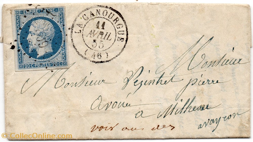 1855 - Cachet type 15 plus P.C. 602 documents anciens marques postales europe 1855 cachet type 15 plus p c 602