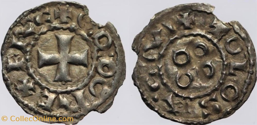 Eudes - Toulouse - Obole monnaies europe medievale a royaumes francs eudes toulouse obole
