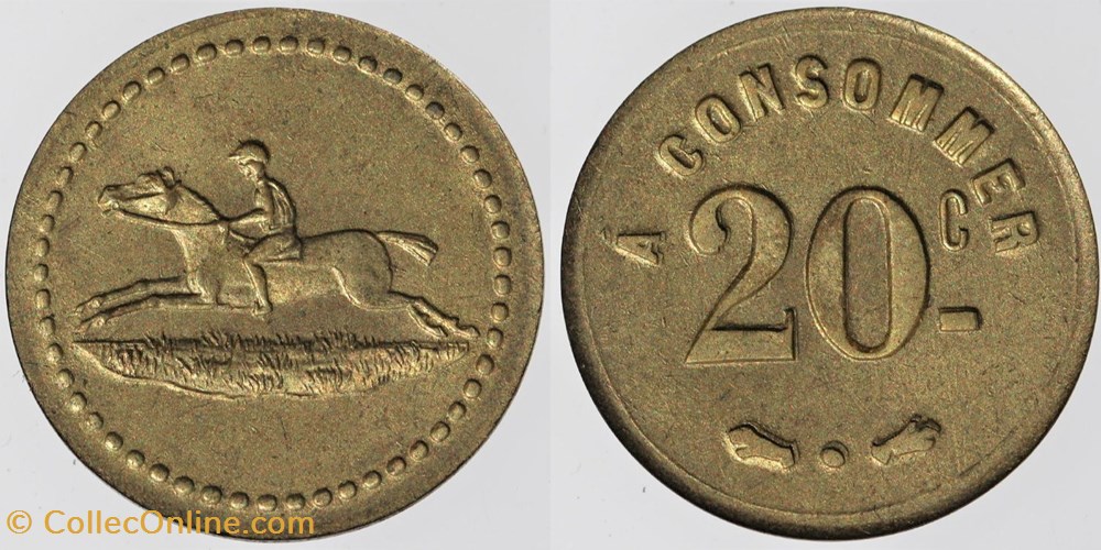 Jeton à consommer - 20 centimes monnaies monde france jeton a consommer 20 centimes